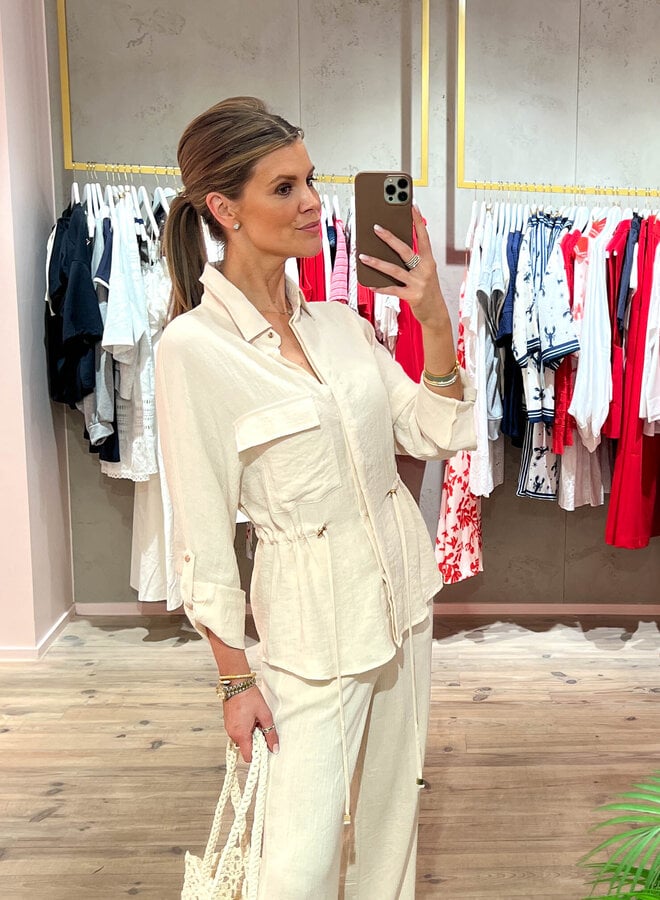 Blousehemd linnen – Beige
