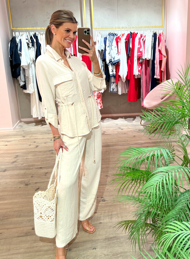 Blousehemd linnen – Beige