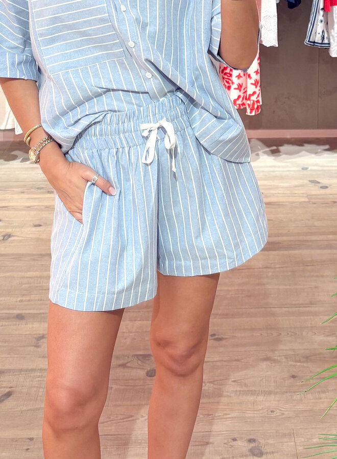 Set hemd + short strepen – Light Blue