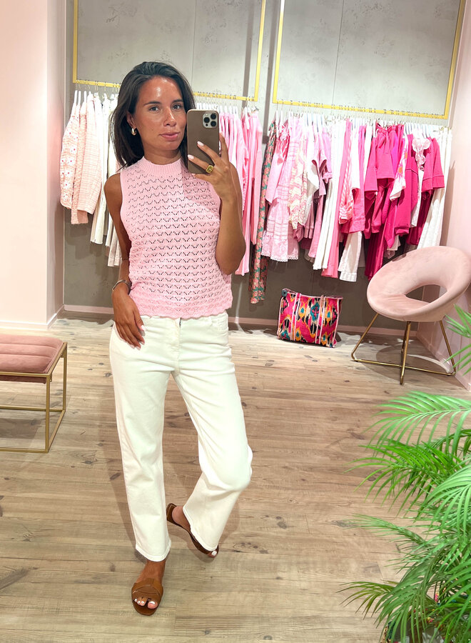 Top crocher – Pink