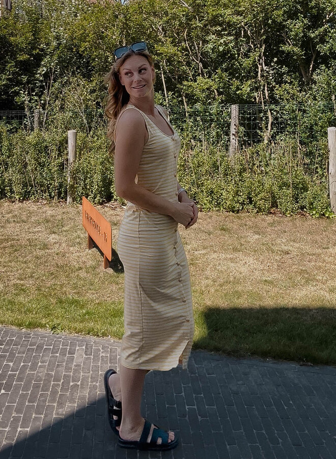 Jurk marcel strepen – Yellow