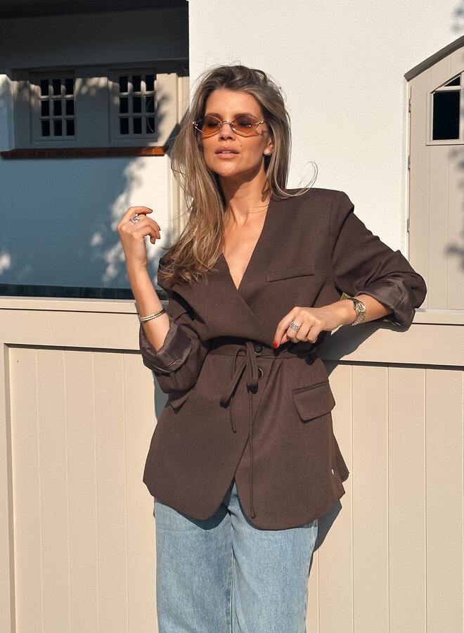 Blazer geknoopt – Marron