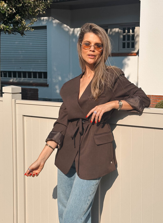 Blazer geknoopt – Marron