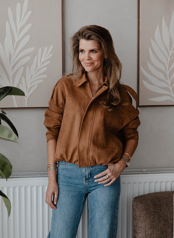 Bomberjacket suede – Camel