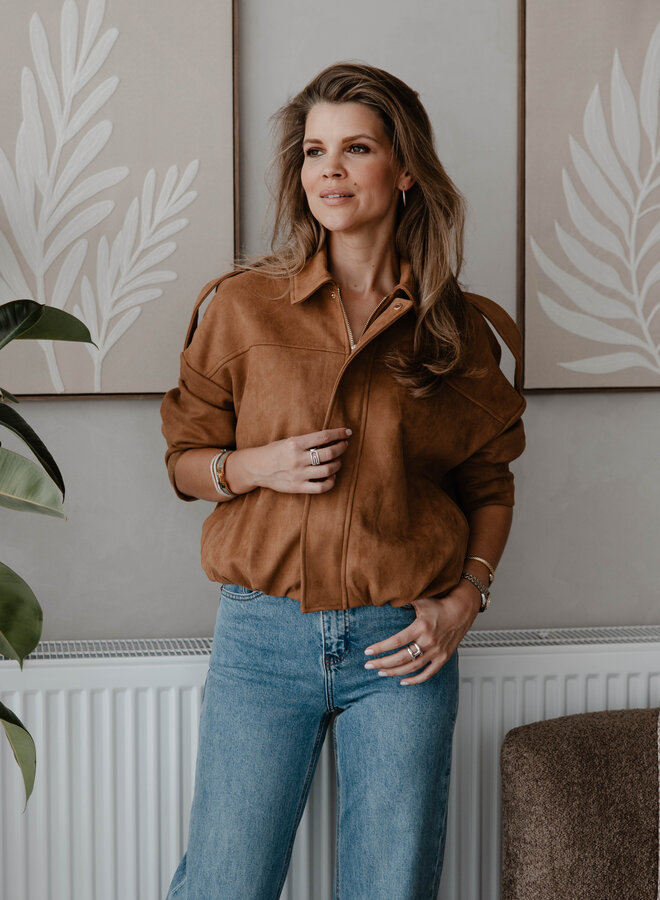 Bomberjacket suede – Camel