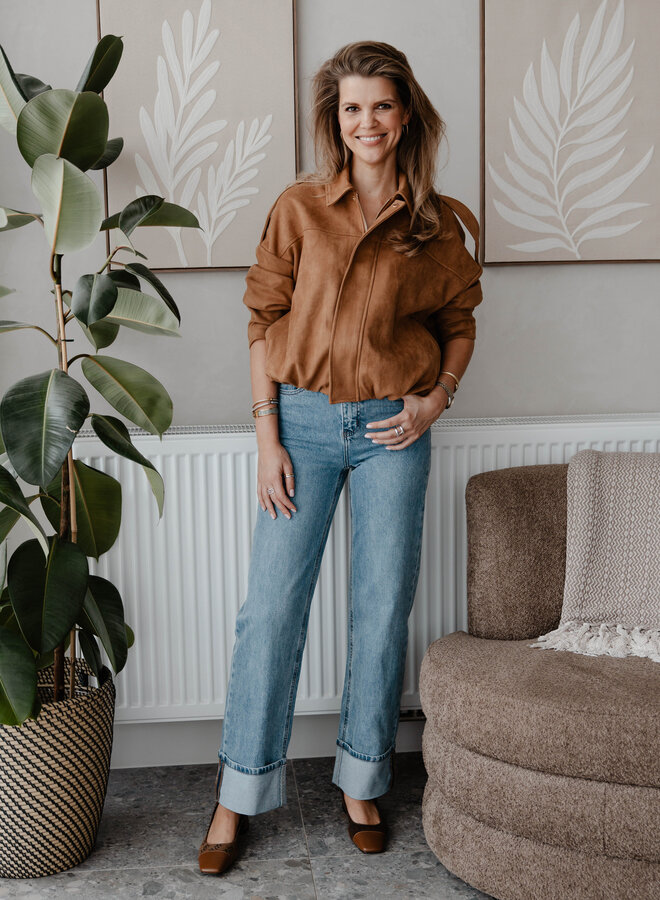 Bomberjacket suede – Camel