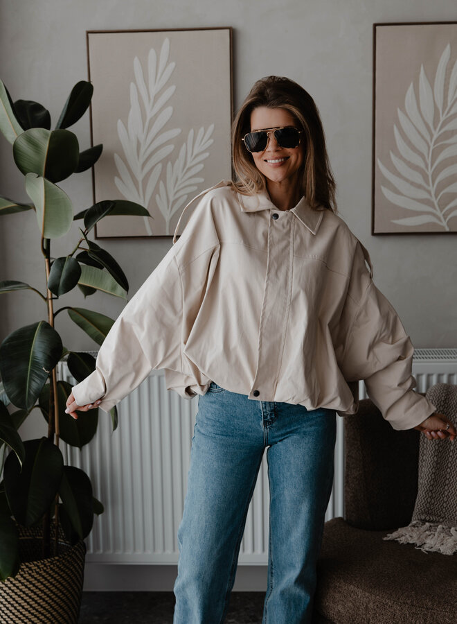 Jasje trench bomber – Beige