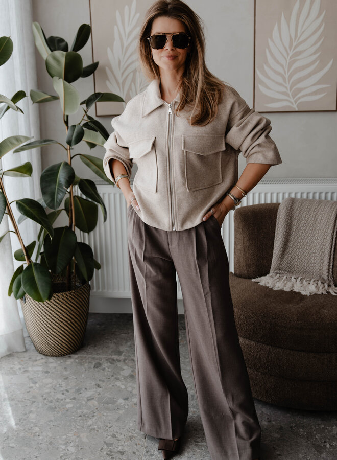 Jasje wool rits – Beige