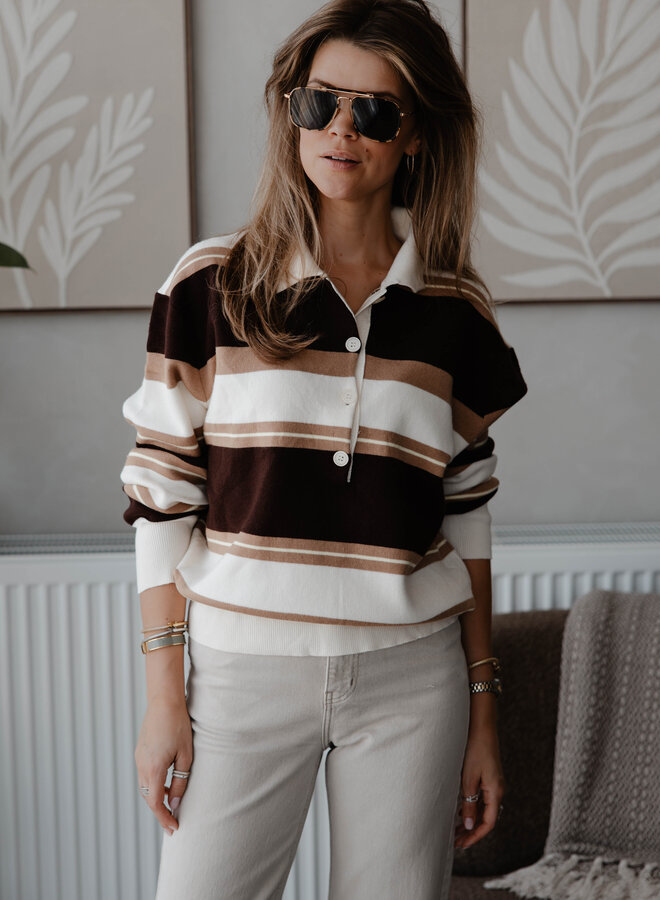 Polotrui strepen – Beige