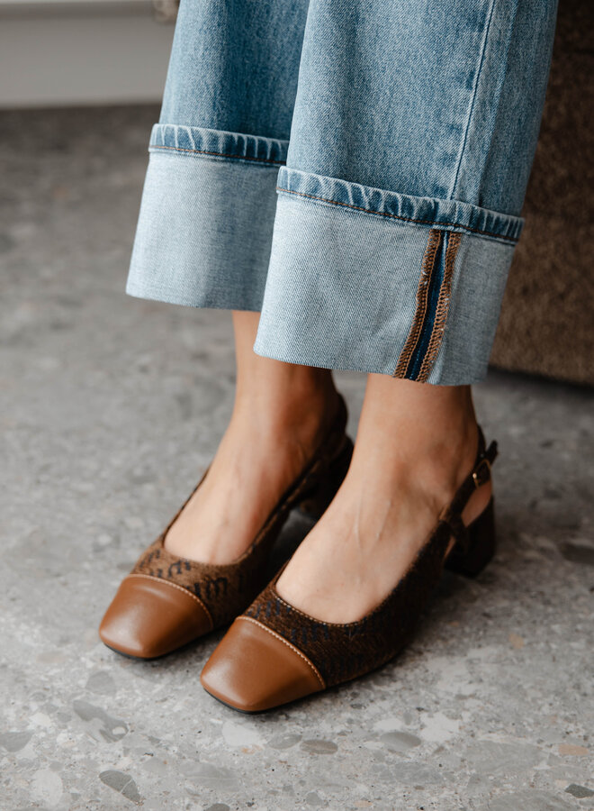 Slingback ballerine 88101 – Brown