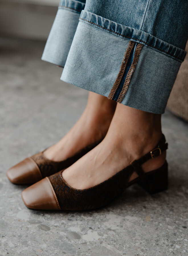 Slingback ballerine 88101 – Brown