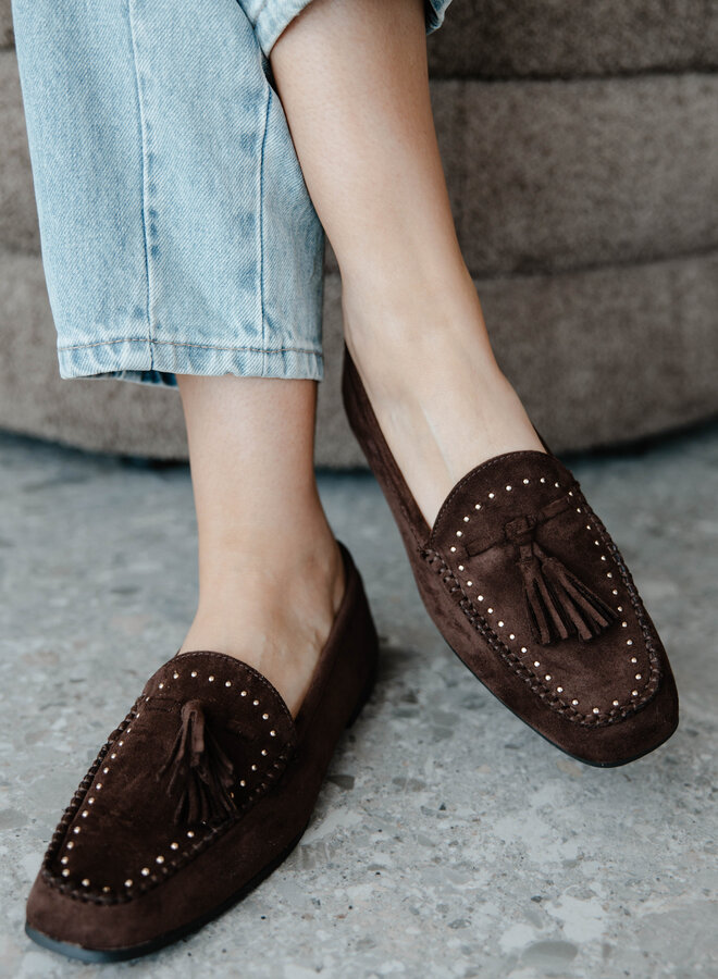 Moccasin steentjes C-880 – Brown