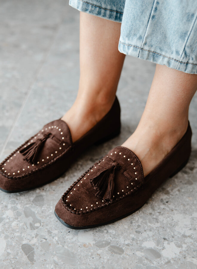 Moccasin steentjes C-880 – Brown