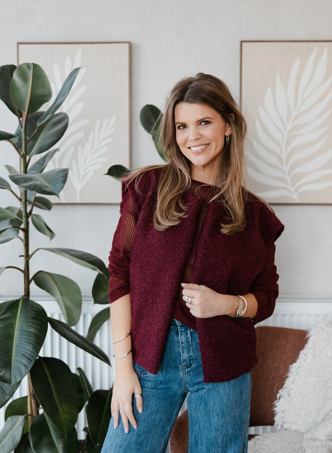 Gilet en feutrine – Bordeaux