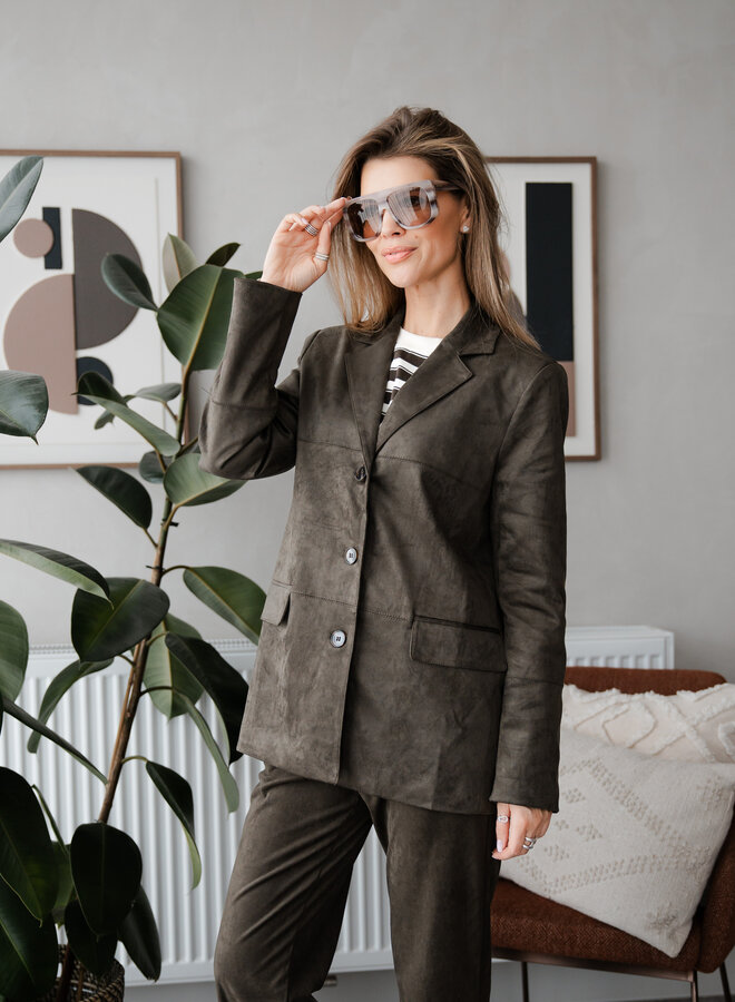 Blazer Suede straight – Khaki