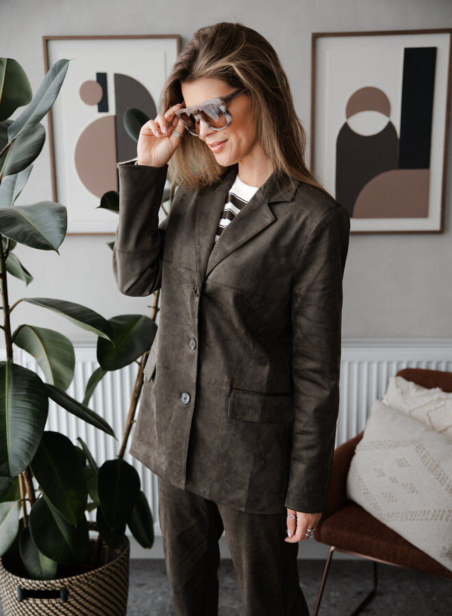 Blazer Suede straight – Khaki