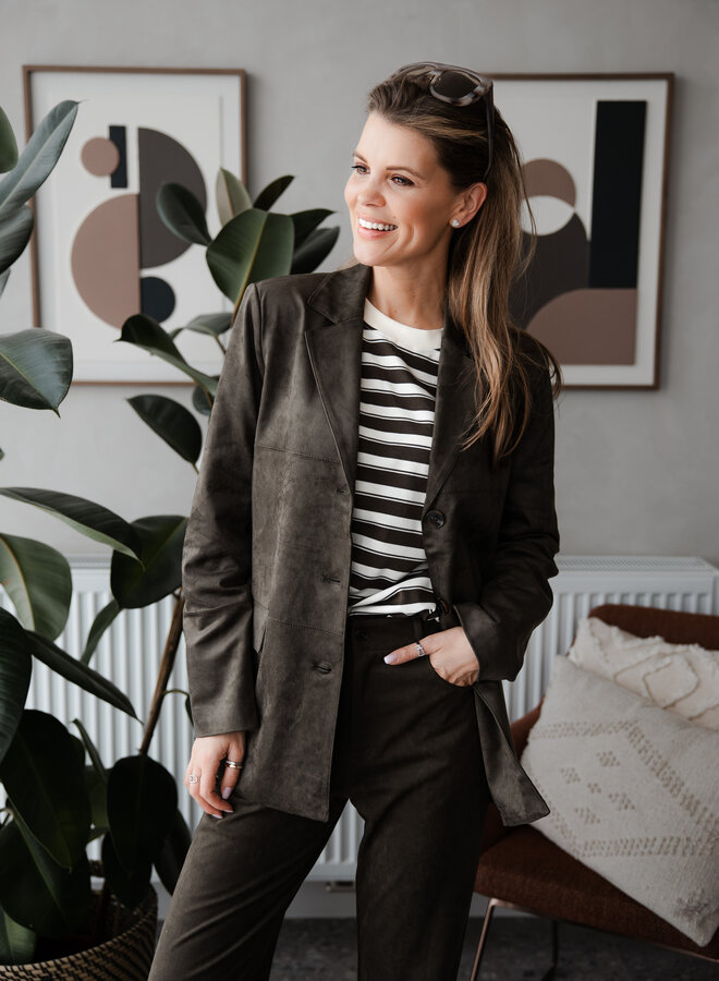 Blazer Suede straight – Khaki