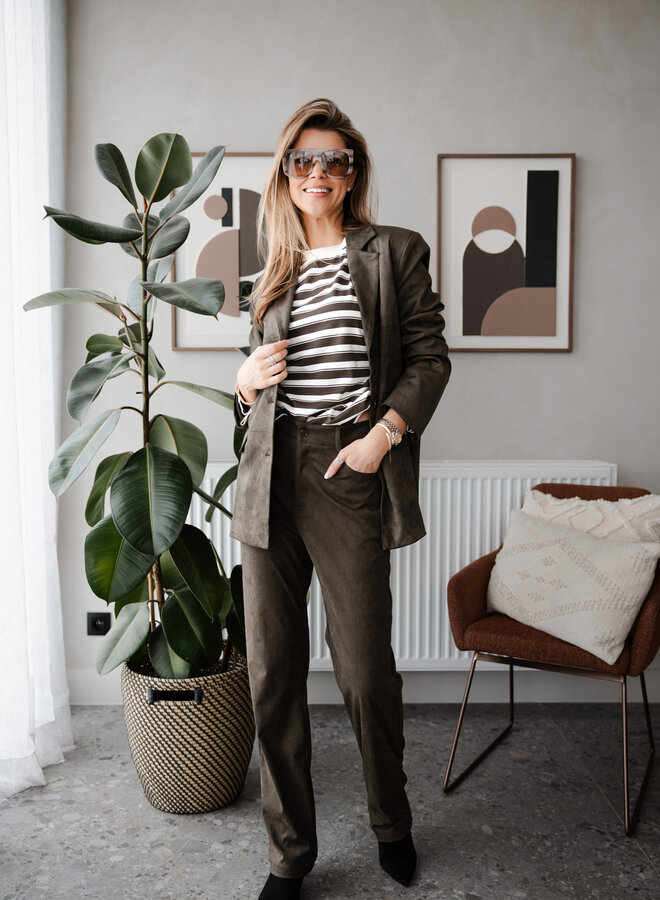 Broek Suede – Khaki