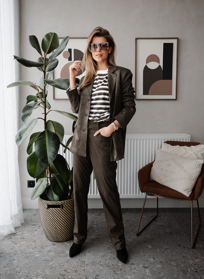 Broek Suede – Khaki