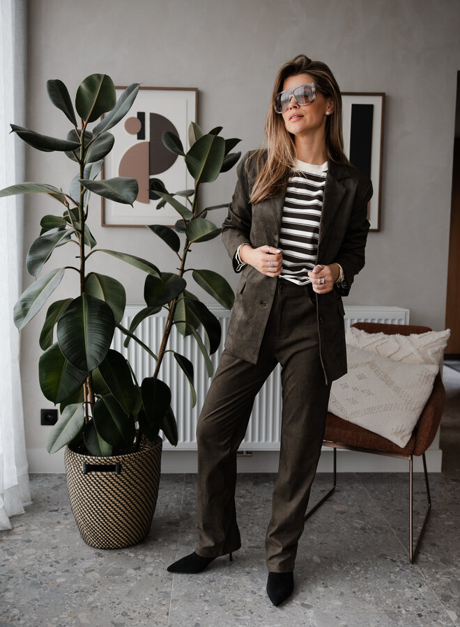 Broek Suede – Khaki