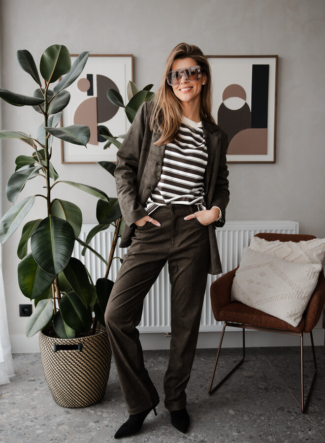 Broek Suede – Khaki