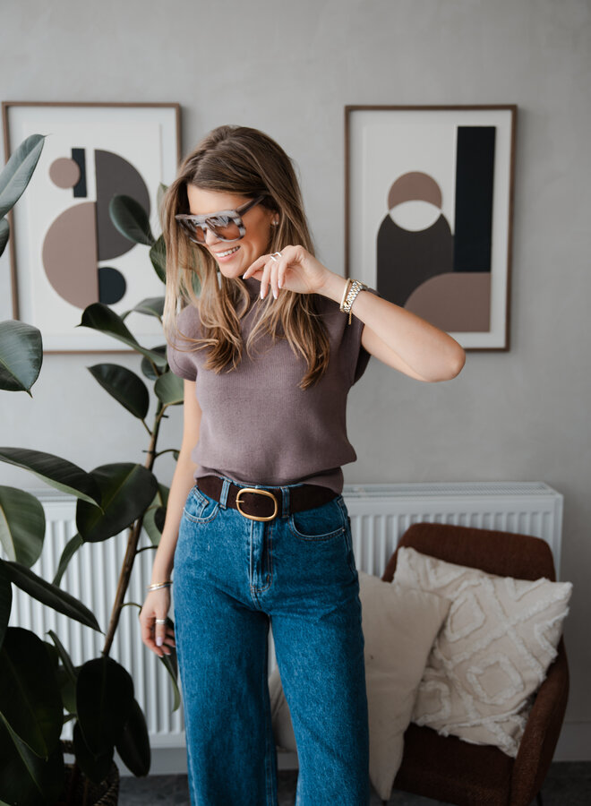 Truitje sleevless knitwear – Choco