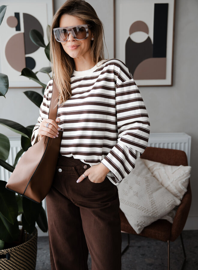 Truitje in streepjes met ronde hals – Choco