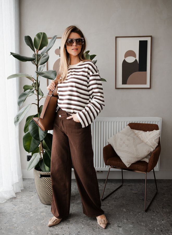 Jeans overslag Emma – Brown
