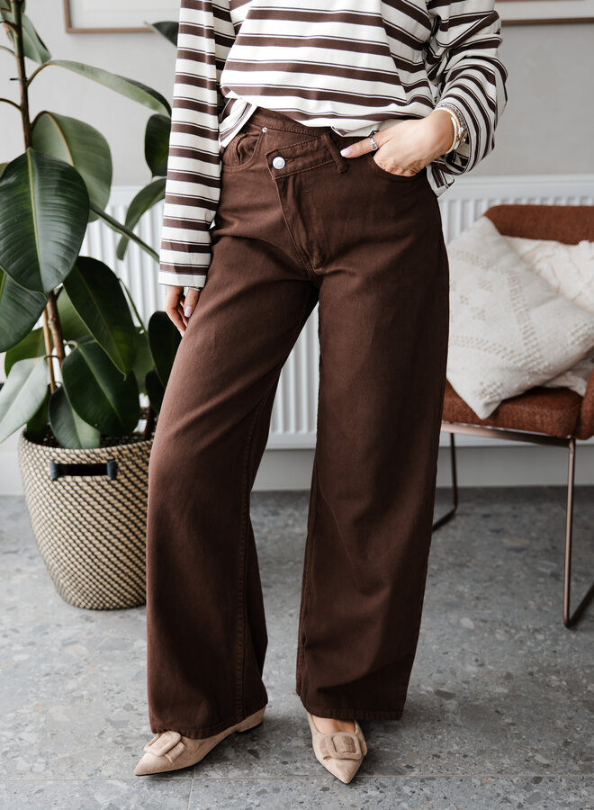 Jeans overslag Emma – Brown