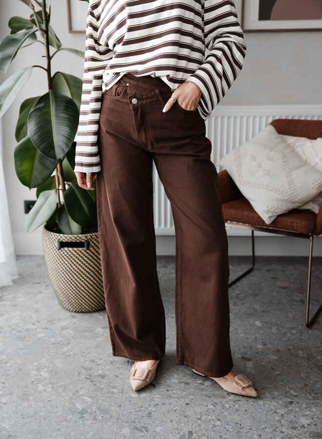 Jeans overslag Emma – Brown