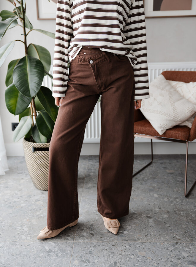 Jeans overslag Emma – Brown