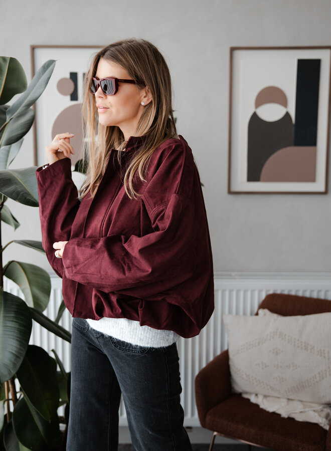 Bomberjacket Suede – Prune