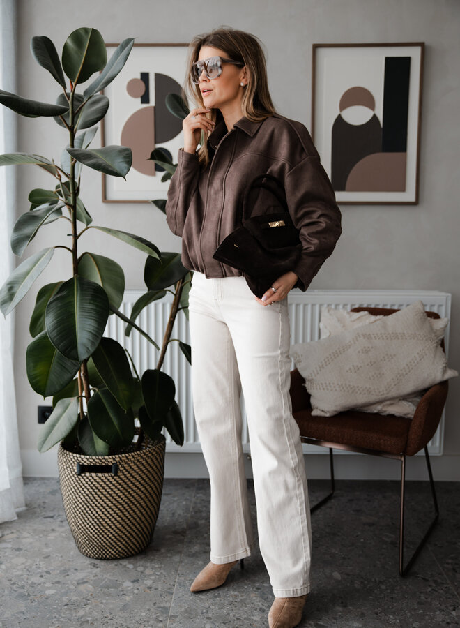 Bomberjacket suede – Choco