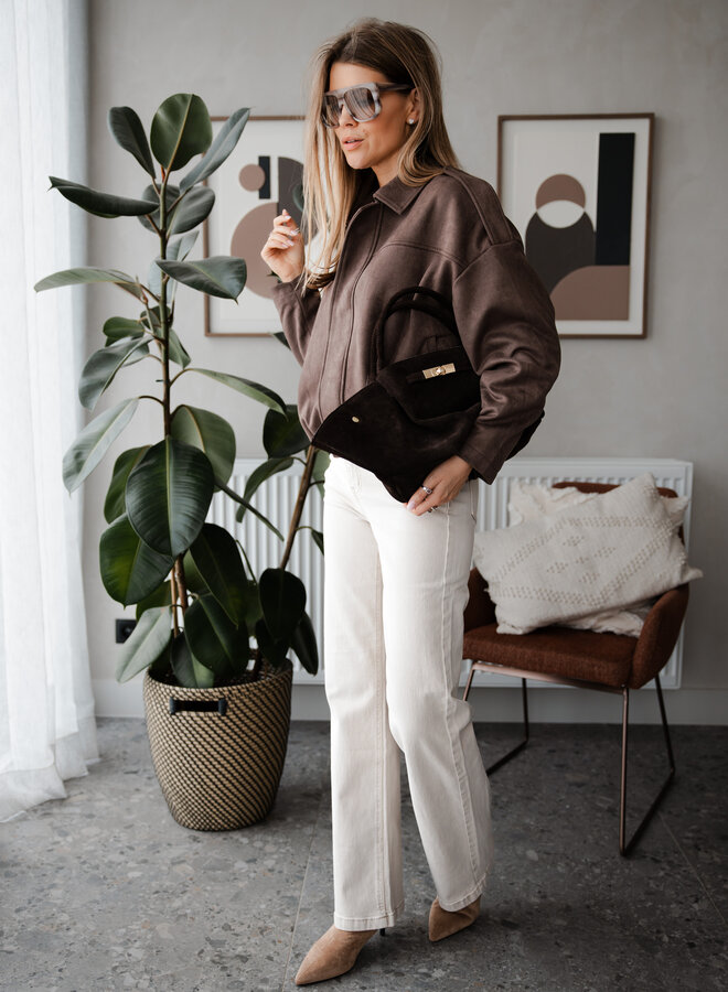 Bomberjacket suede – Choco