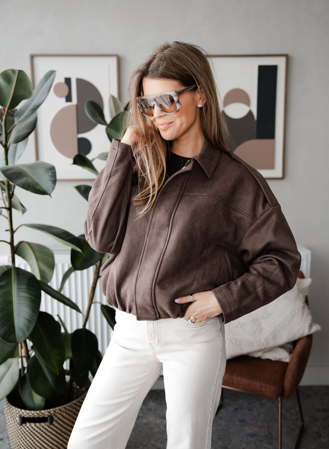 Bomberjacket suede – Choco