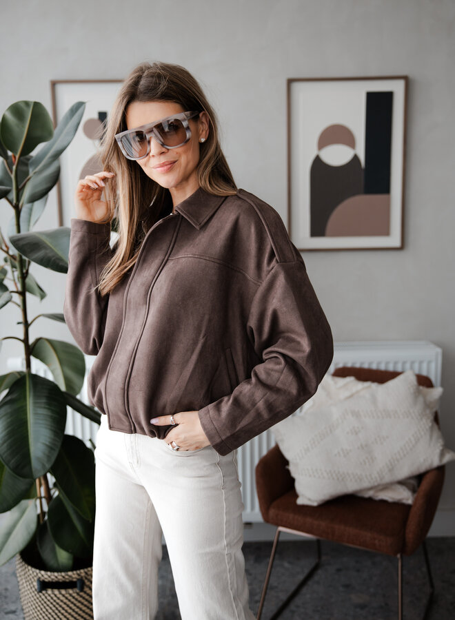 Bomberjacket suede – Choco