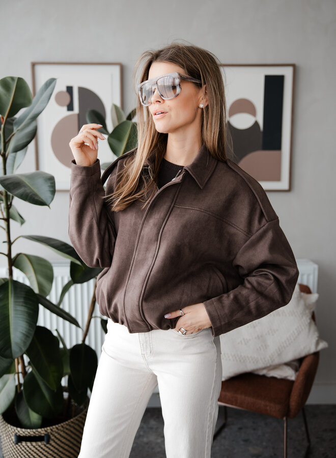 Bomberjacket suede – Choco