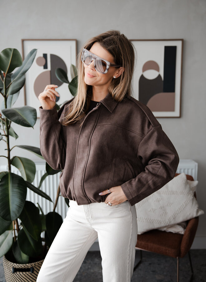 Bomberjacket suede – Choco