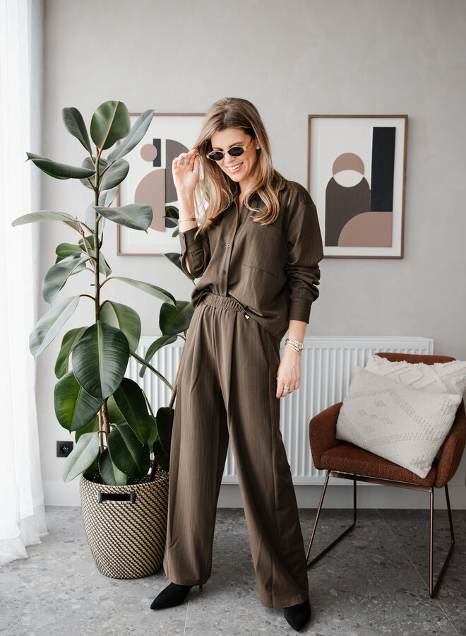 Trousers Gesse B505-SET59 Dark Taupe