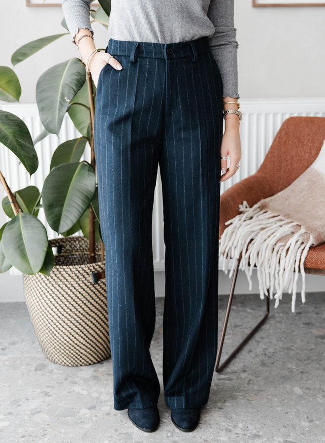 Broek classic met streep – Navy
