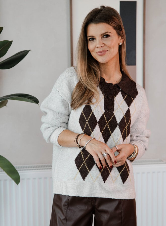 Polotrui ruit – Beige