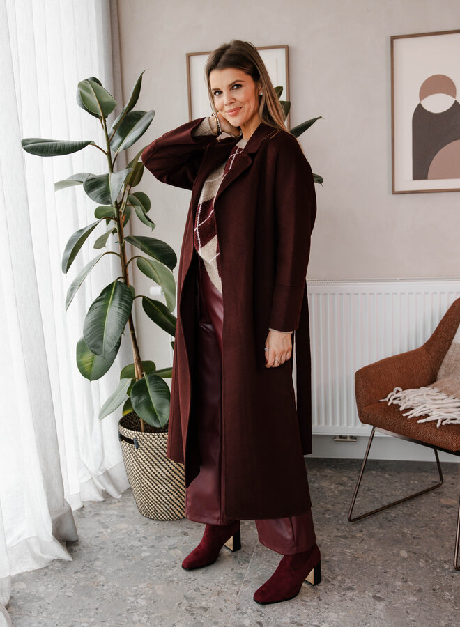 Mantel riem JuJu – Bordeaux