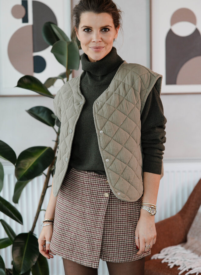 Matlassee sleevless jasje – Kaki