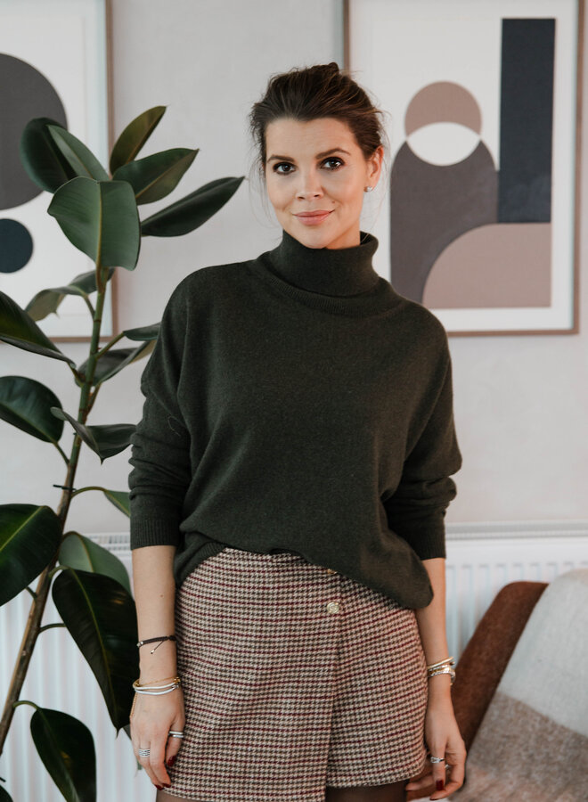 Souspull uni knit – Kaki