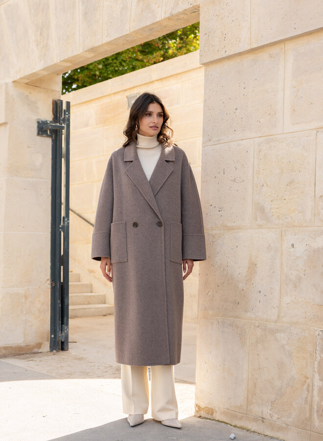 Mantel recht – Taupe