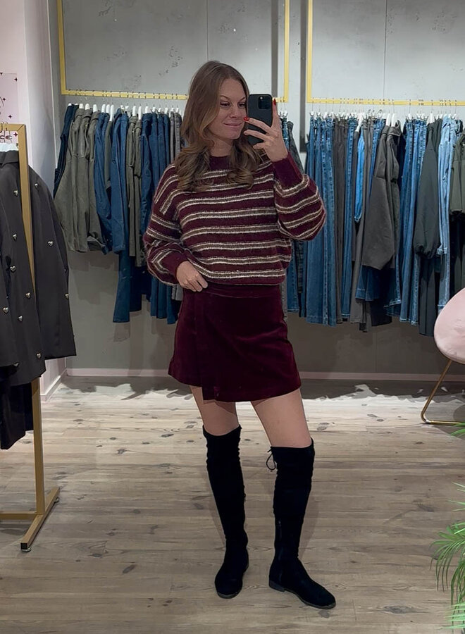 Trui knitwear lijn soft – Burgundy