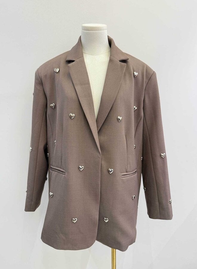 Blazer silver studs hearts – Moka