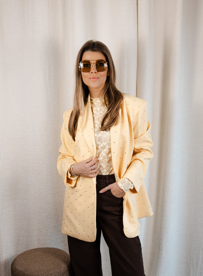 Hélène blazer strass – Yellow