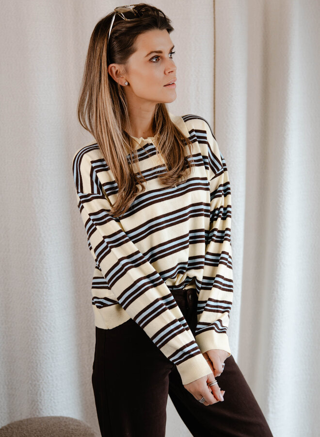 Pauline Polotruitje streepjes – Yellow