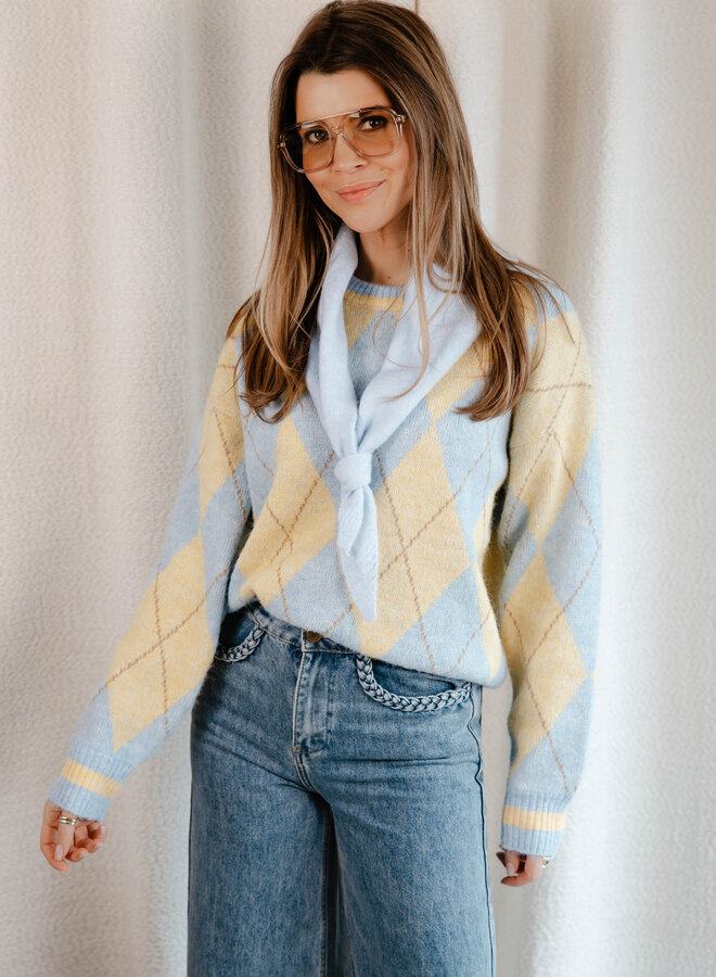 Arlette sjaaltje knit – Lightblue